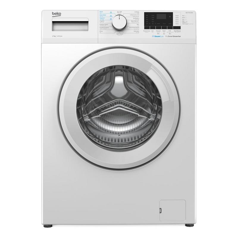 غسالة ملابس بيكو تحميل أمامي سعة 7 كجم، 1200 دورة في الدقيقة، WCV7612KW - أبيض