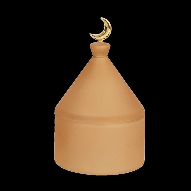 برطمان زينة قمرة كريمي بقُطر: 10.5×ارتفاع: 17.7 سم